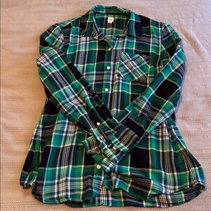 GAP Vibrant Green Checkered Shirt